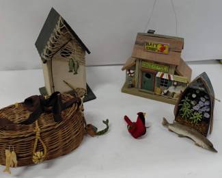 Fishing Decor - Birdhouses, Basket, Decor
