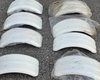 Lot of White Plastic Fenders