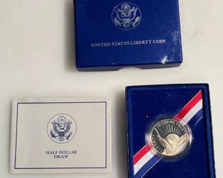 1986 S - Statue of Liberty Centennial Proof Half Dollar - Box / COA