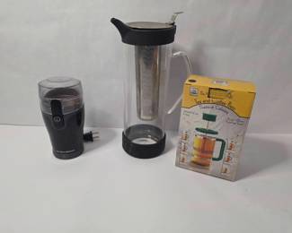 Tea and Coffee Preparation Set with Electric Grinder and Infusers