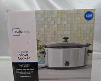New in Box Mainstays 6-Quart Slow Cooker