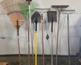 Yard Tools - Rakes and Shovels