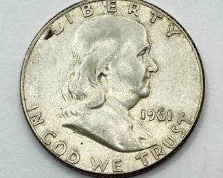 1961 - Silver Franklin Half Dollar