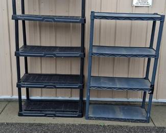 Pair of Plastic Shelves 1- 5 Tier 1- 4 Tier
