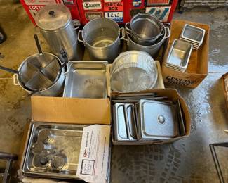 Large Collection of Various Stainless Steel Kitchenwares