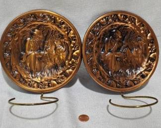 Set of Two (2) Decorative Tin Wall Hangers – Estate Sales Warehouse (GR)