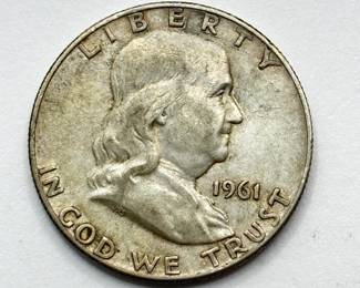 1961 D - Silver Franklin Half Dollar