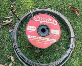 Sterling 1/2 Mile 17 Gauge Electric Fence Wire & Galvanized Metal Strapping Lot – Howard City Off-Site