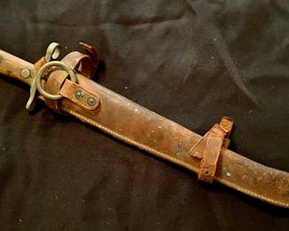 U.S. 1898 Krag Jorgensen Uncut 16 Inch Bayonet Rare M1912 Cavalry Picket Pin Leather Case Blade LN