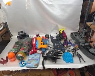 Large Collection of Kid's Toys Including Toy Soldiers, Boat, Cars, Monster Trucks and More!