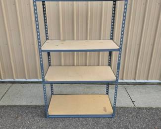 4 Tier Metal and Wood Garage Storage Shelving Unit