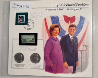 JFK Elected President with 1968 and 1969 Silver Kennedy Half Dollars