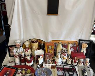 Large Collection of Vintage Italian Restaurant Themed Kitchenwares and Decorations
