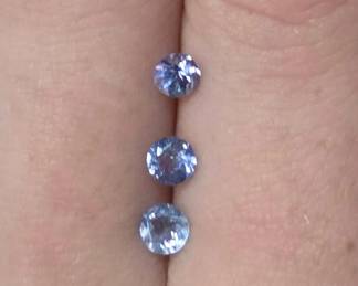3 Faceted Tanzanite - 0.813ct total