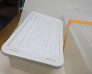 Small Collection of Vintage Plastic Storage Totes w/ Lids