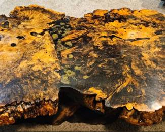 Live Edge Burl Wood Table - Made in the USA