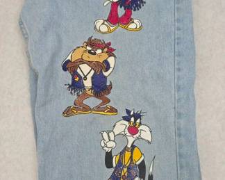 Vintage Jerry Leigh Looney Tunes High-Waisted Light Wash Jeans Size 11