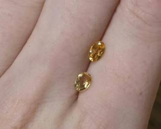 Pair of Faceted Citrine - 0.795ct