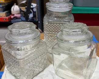 Lot of 3 (Three) Glass Jars - Estate Sales Warehouse (GR)