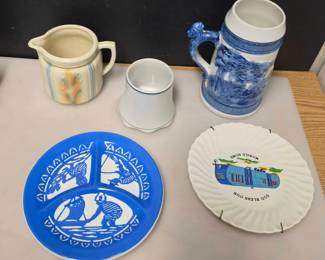 Vintage Pottery - Cameo Plate, Home Sweet Mobile Home, and More