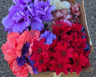 Assortment of Artificial Silk Flowers