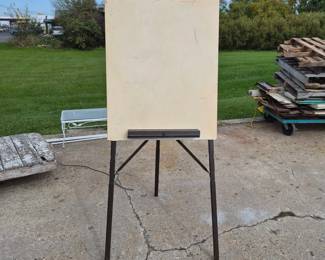 Vintage Oravisual Visualon Metal Folding Easel With Adjustable Legs And Marker Tray