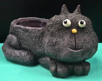 Black Cat Planter - Also Great for Trinket / Candy Dish