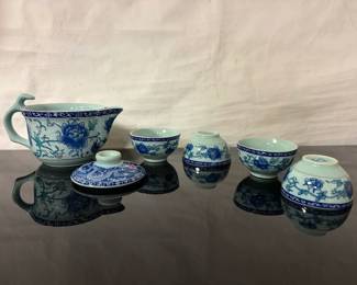 Porcelain Tea Set - Floral Gongfu