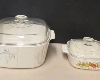 2 Corningware Covered Dishes