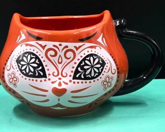Dia de Los Muertos (Day of the Dead) Sugar Skull Cat Cup Mug