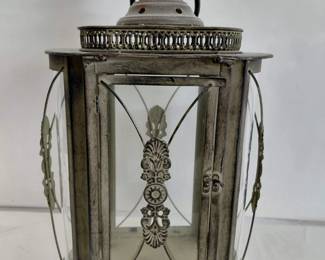 1 Large Green Patina Metal Lantern