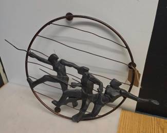 Unique Fencing Metal Wall Sculpture