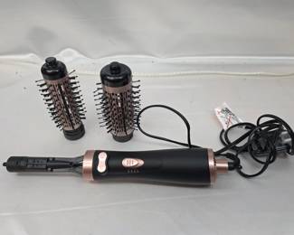 New W/O Box Anwa Rotating Hair Dryer Brush w/ 2 Brush Heads