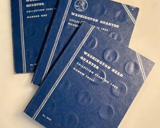 Vol 1 / 2 / 3 - Whitman Quarters Books - Includes 93 Quarters - Many Silver
