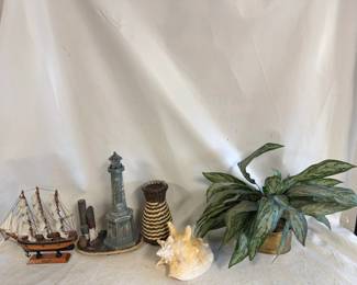 Small Collection of Mostly Nautical Themed Home Decorations