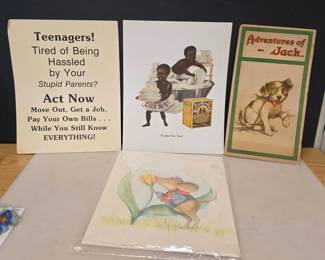 3 Vintage Posters and Vintage Adventures of Jack Booklet