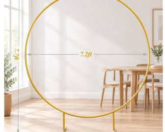 7.2ft Metal Round Balloon Arch Kit Stand Frame for Wedding Birthday Party Decor