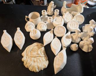 Ready to Paint Christmas Ceramic Bisqueware - Vintage