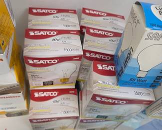 Large Collection of Various Types of Lightbulbs