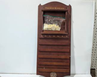 Thomas Kinkade Wooden Hanging Tile Calendar With Tiles For Display, Good Condition, Size In Details - Estate Sales Warehouse (GR)