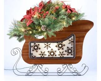30" Lighted Sleigh Christmas Decor - Used One Season! Lowe's Exclusive