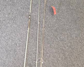 Vintage 4-Steel Action Rod,- 1 5.5Ft Fiberglass, and 2 Piece With Zebco 202 Reel
