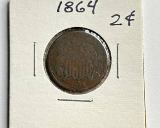 1864 - Civil War Era - Two Cent Piece