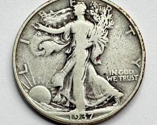 1937 D - Walking Liberty - Silver Half Dollar