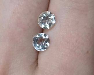 Pair of Faceted White Topaz - 1.66ct