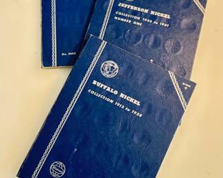 2 Jefferson Nickel Volumes - 99 Coins / 1 Buffalo Nickel Folder - 12 Coins