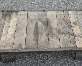 Antique Wood and Metal Pallet