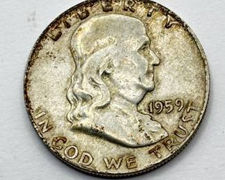 1959 - Silver Franklin Half Dollar