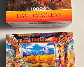 RoseArt - My Happy Place and David MacLean New England Fall Puzzles - Complete