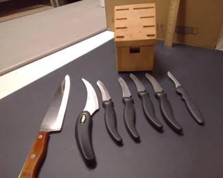 Miracle Blade III Knives With Wooden Block Lot – Potterville